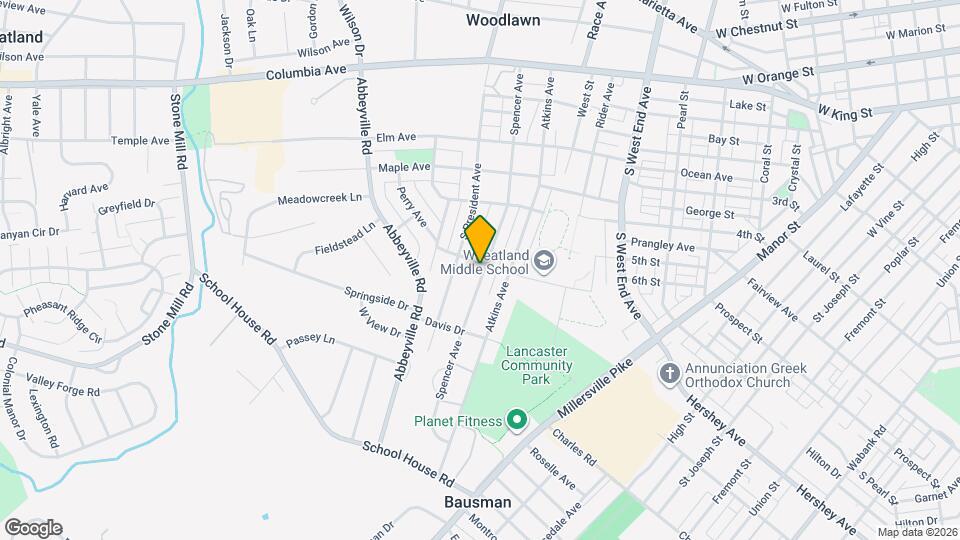 402 Spencer Ave Map and Location Details