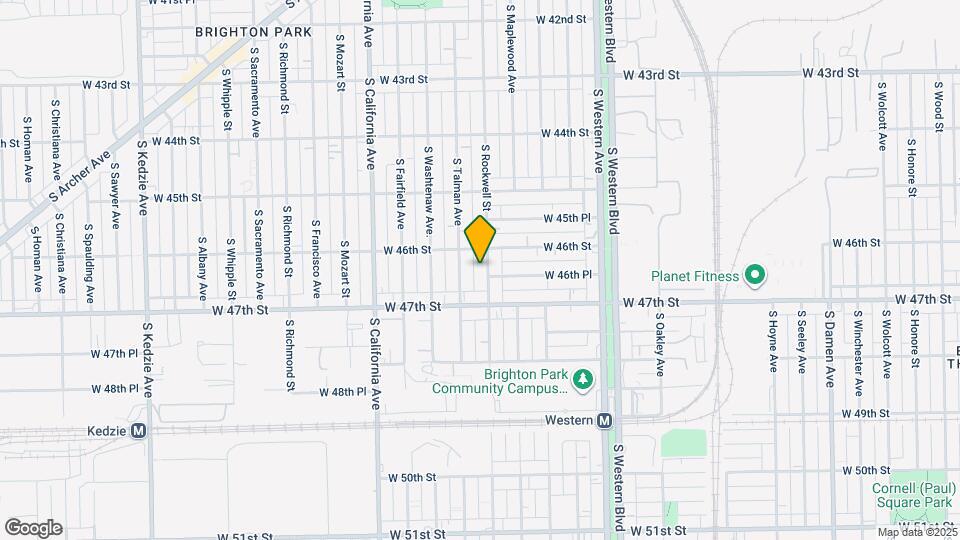 4616 S Rockwell St Map and Location Details