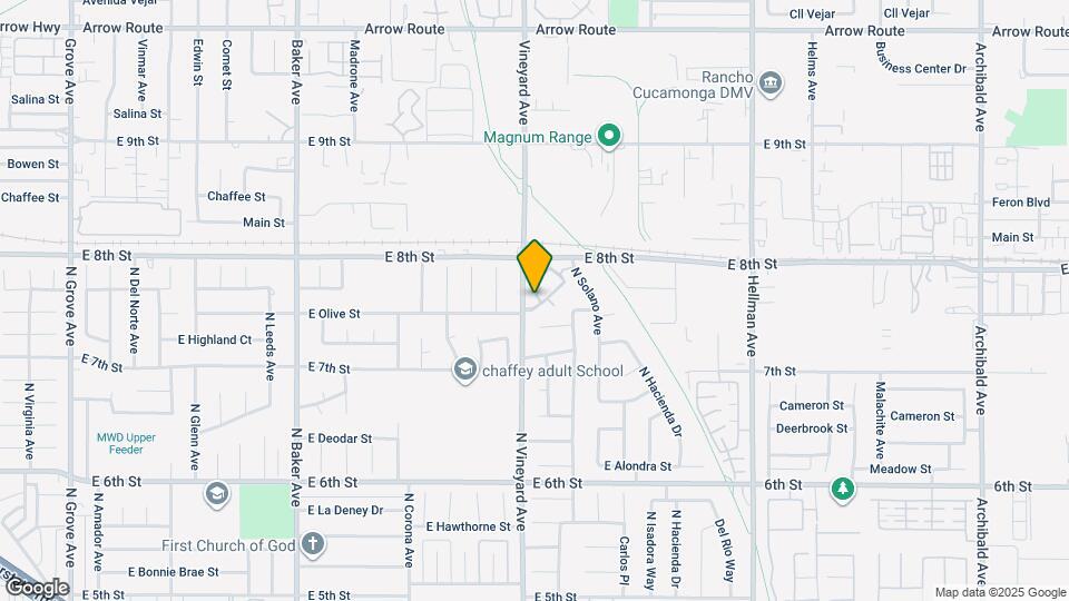 1806 N Vineyard Ave Map and Location Details