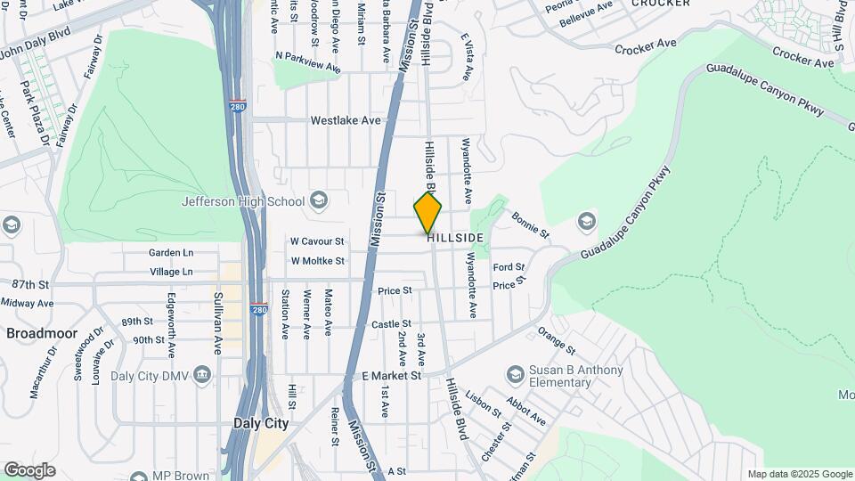 670 Hillside Blvd Map and Location Details