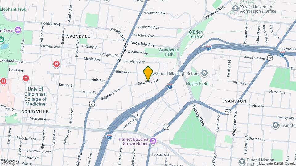 855 Ridgeway Ave Map and Location Details