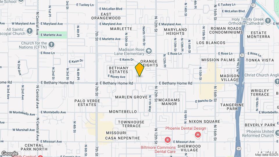 6018 N 11th St Map and Location Details