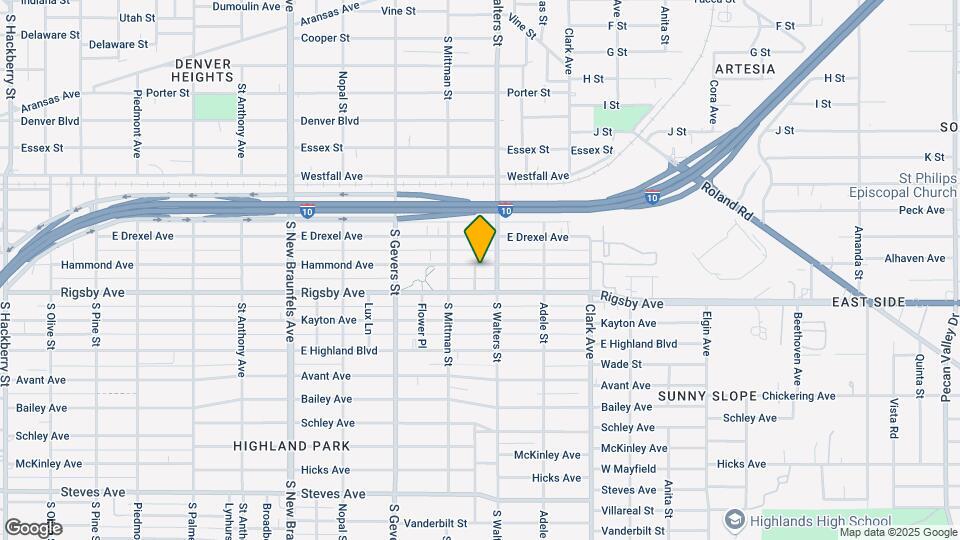 1034 Hammond Ave Map and Location Details