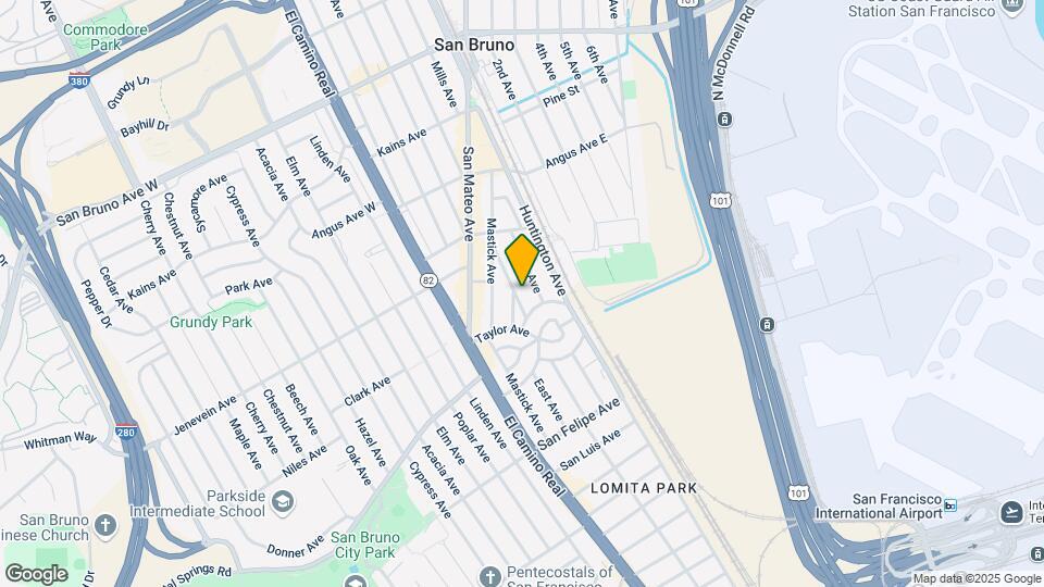 418 N San Anselmo Ave Map and Location Details