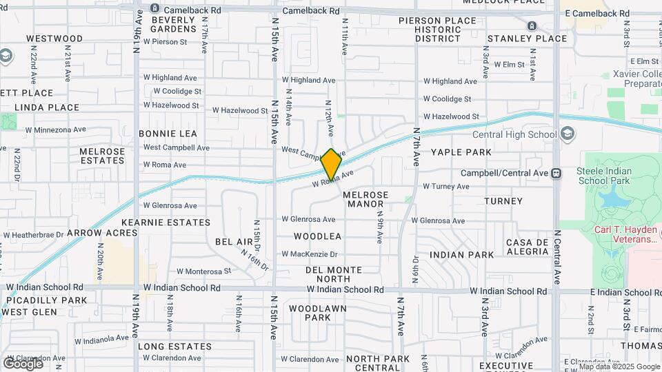 1105 W Roma Ave Map and Location Details