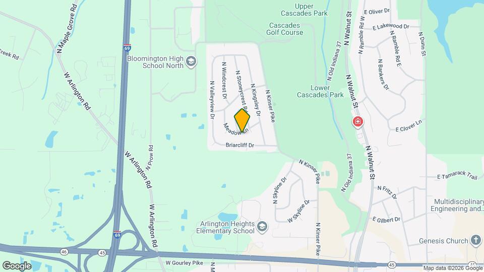 1021 Meadow Ln Map and Location Details