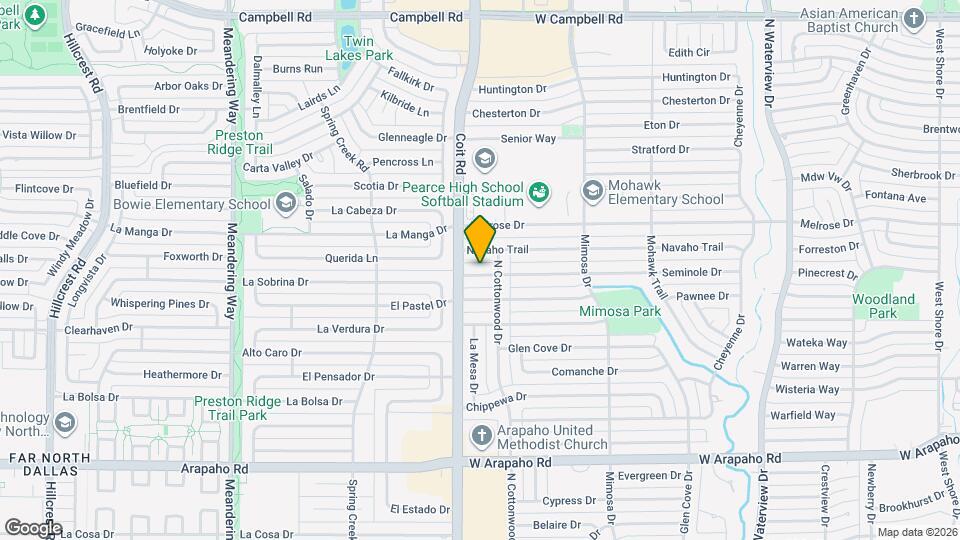 1404 Seminole Dr Map and Location Details