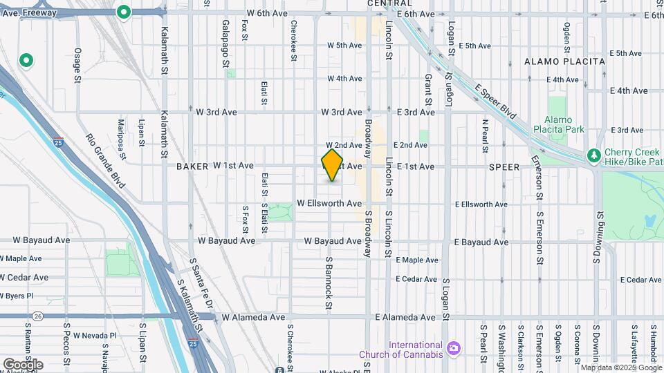 135 W Irvington Pl Mapa y Detalles de la Ubicación