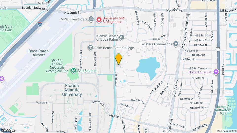 2900 NW 5th Ave, Unit FAU Housing Map and Location Details
