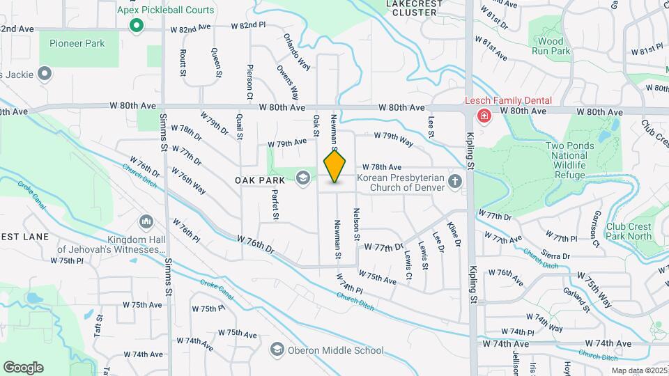 10721 W 77th Pl Map and Location Details
