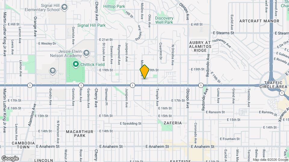 1836 1/2 Molino Ave Map and Location Details
