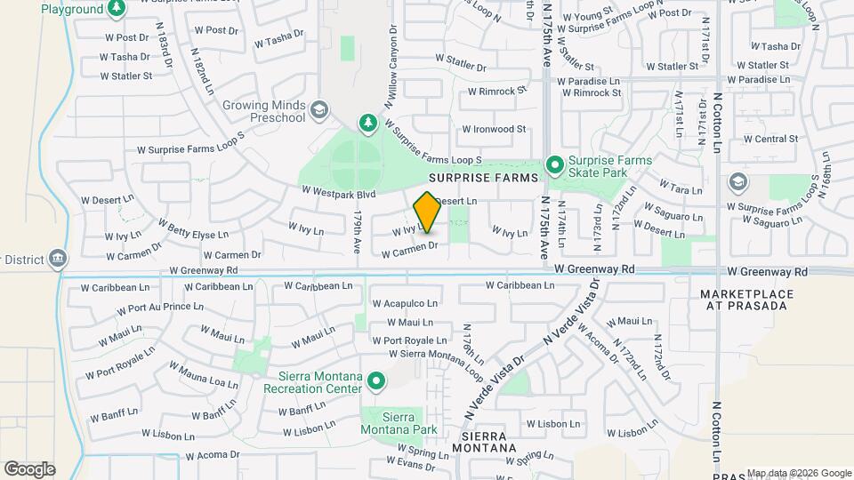 17774 W Carmen Dr Mapa y Detalles de la Ubicación