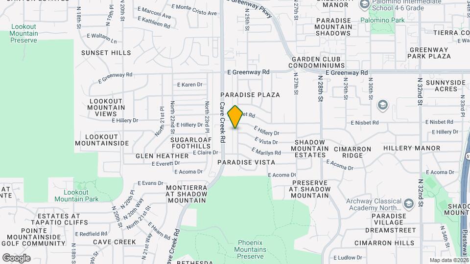 14844 N 24th Pl Mapa y Detalles de la Ubicación