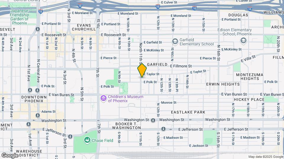 1102 E Polk St Map and Location Details