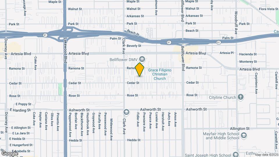 9501 Cedar St Map and Location Details