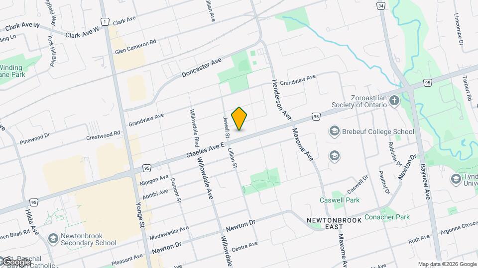 104 Steeles Ave E Map and Location Details