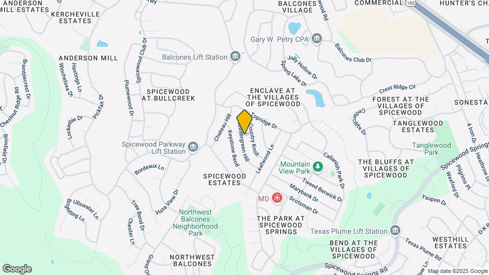 10905 Wintergreen Hill Map and Location Details