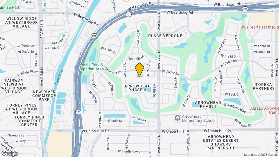 7633 W Kristal Way Map and Location Details