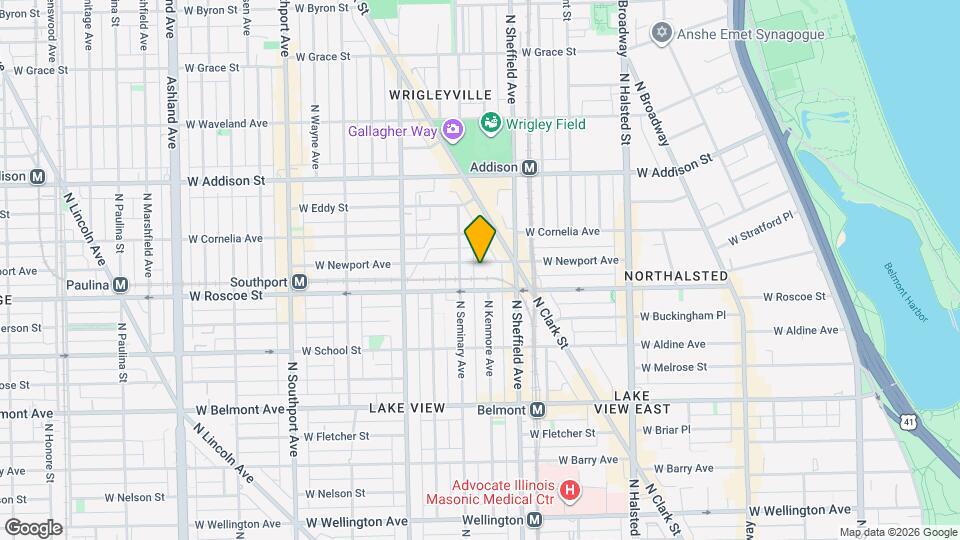 1039 W Newport Ave Map and Location Details