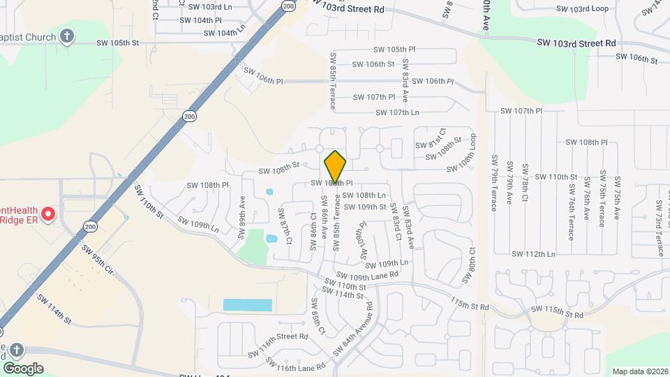 10832 SW 85th Terrace Map and Location Details