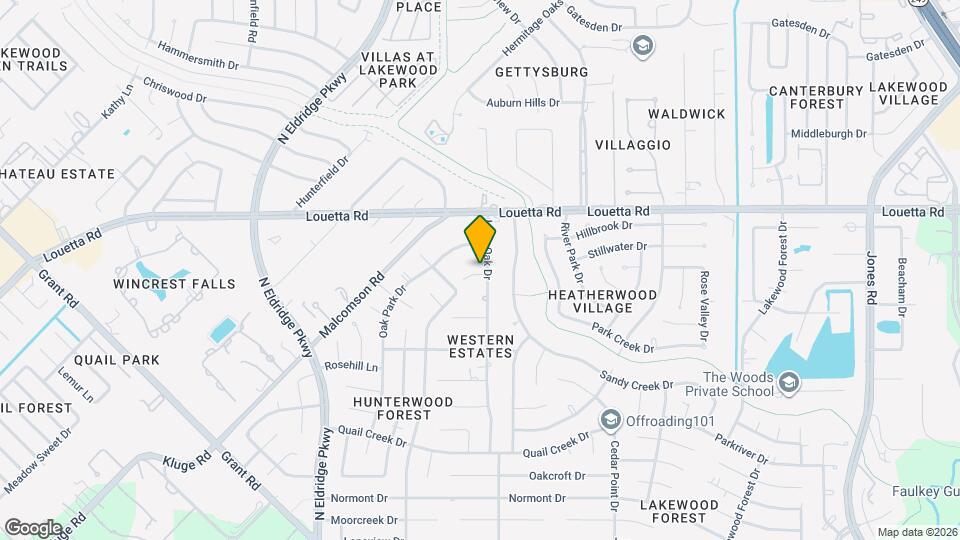 12102 Moorcreek Dr Map and Location Details