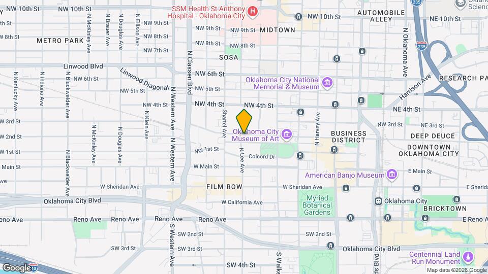 627 Couch Dr Mapa y Detalles de la Ubicación
