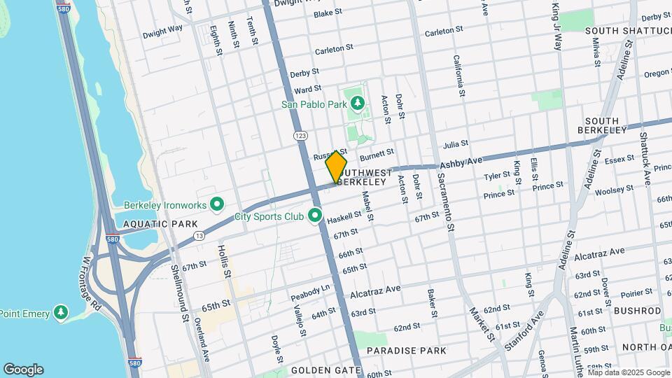 1226 Ashby Ave Map and Location Details