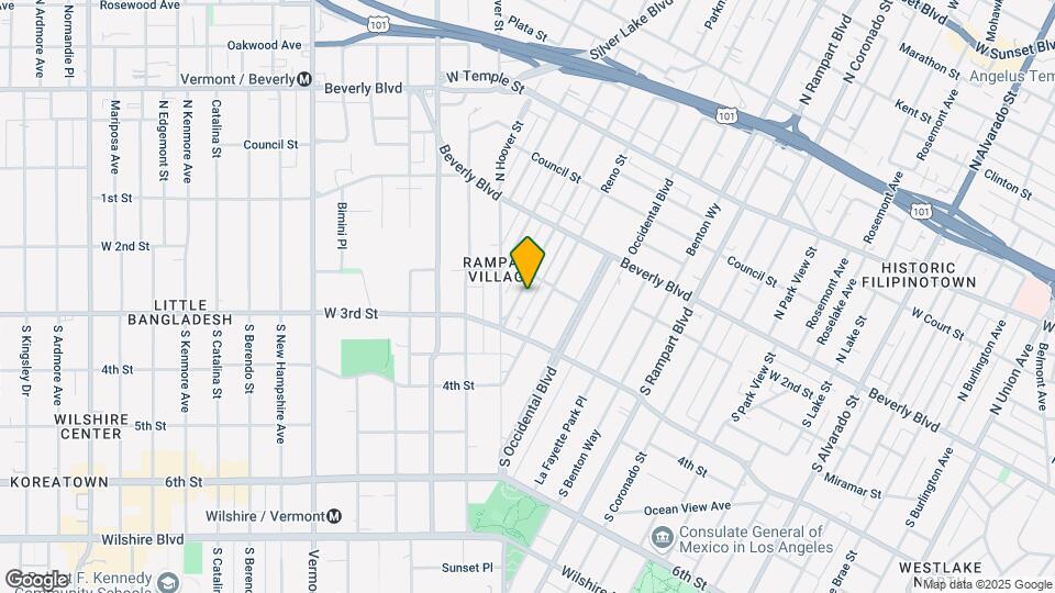 222 S Vendome St Mapa y Detalles de la Ubicación