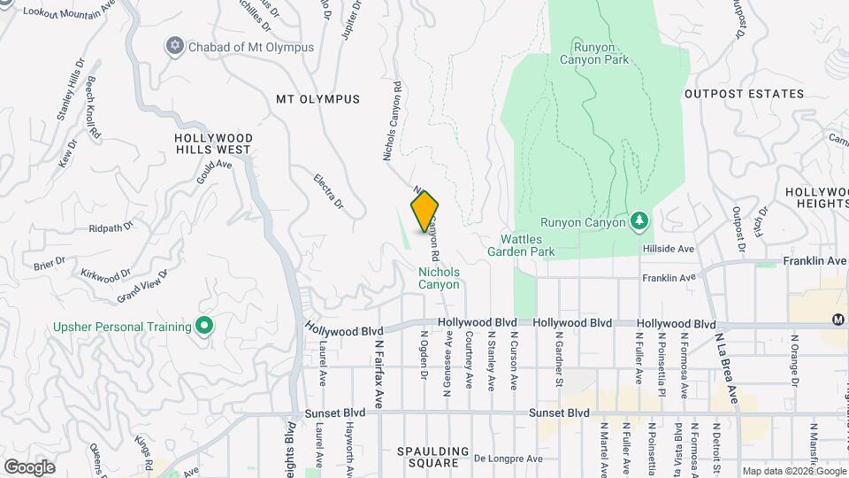 1853 Nichols Canyon Rd Mapa y Detalles de la Ubicación