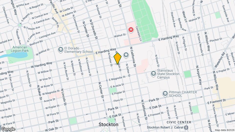 1235 N San Joaquin St Map and Location Details