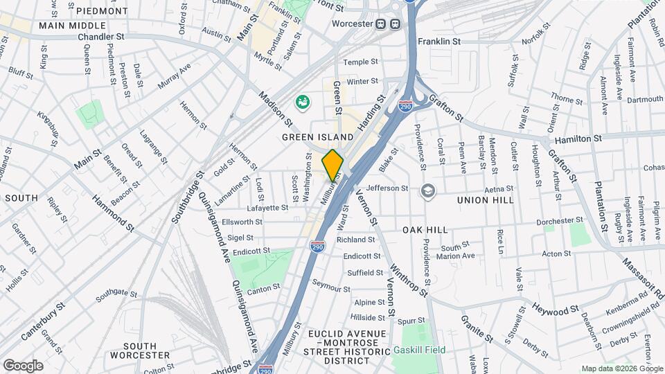 50 Millbury St Map and Location Details