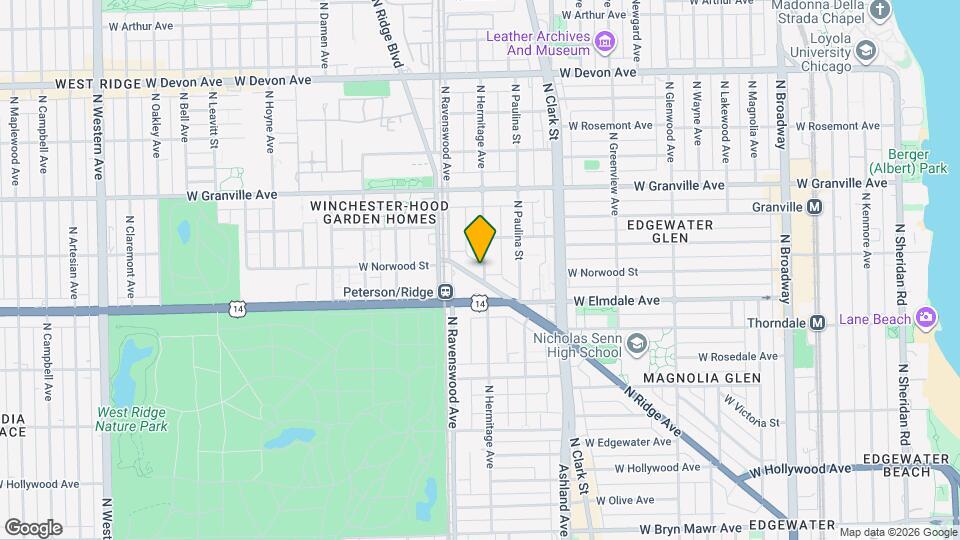 6036 N Hermitage Ave Map and Location Details