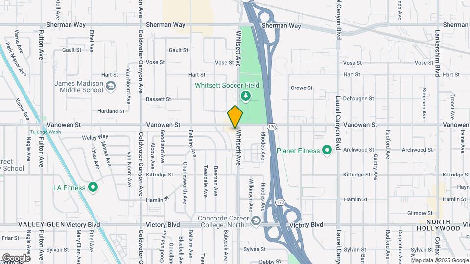 12500 Vanowen St Map and Location Details