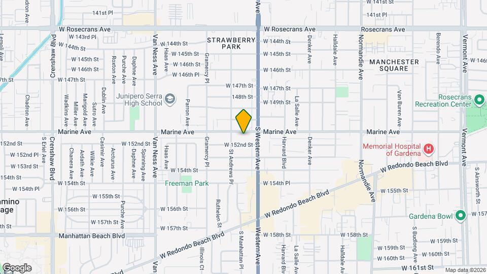1836 Marine Ave Map and Location Details