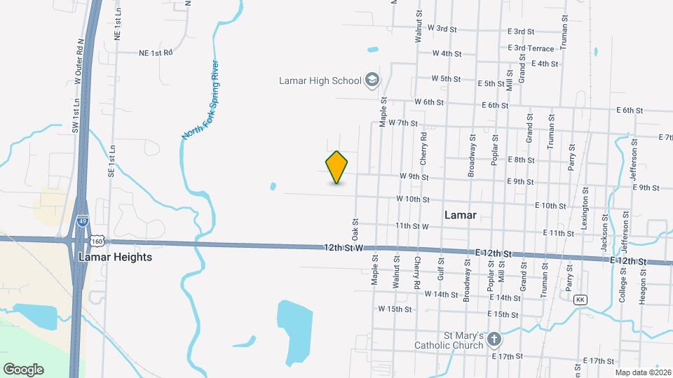 610 W 10th St Map and Location Details