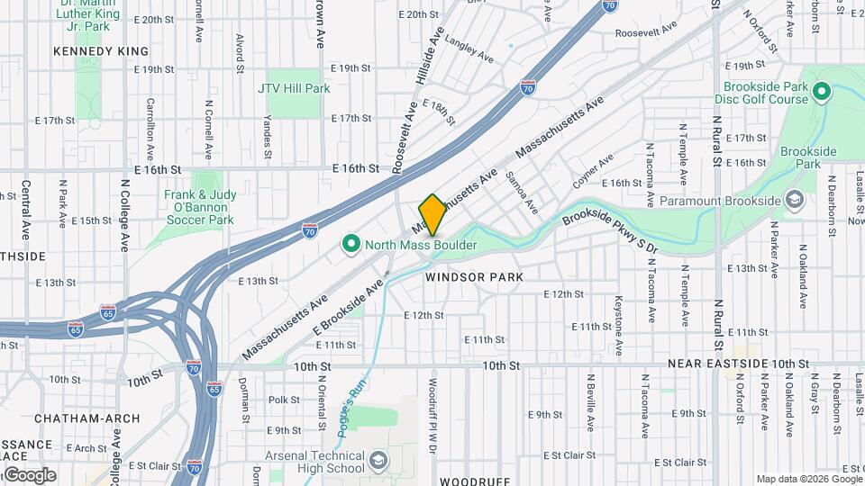 1724 E Brookside Ave Map and Location Details