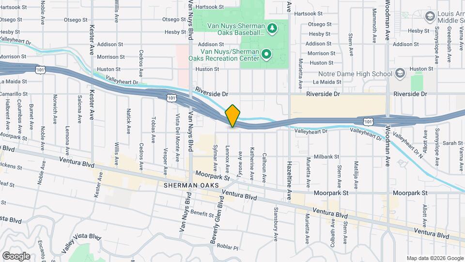 14321 Hortense St Map and Location Details