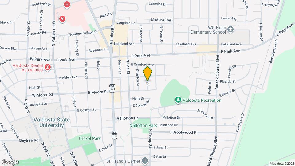 1709 N Troup St Map and Location Details