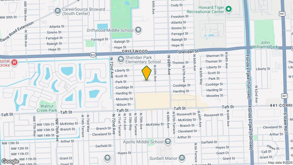 6958 Park St Map and Location Details