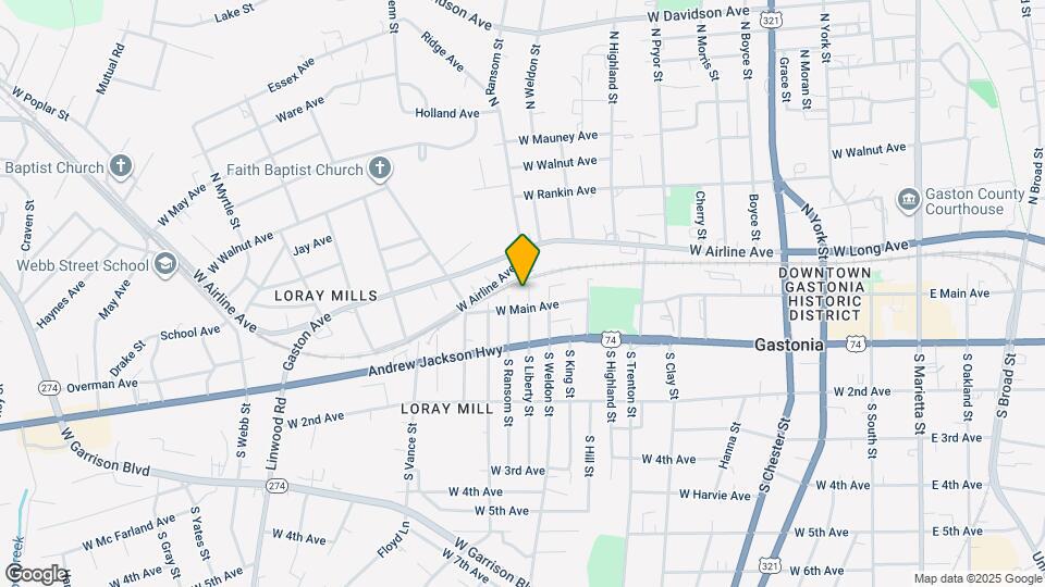 105 N Liberty St Map and Location Details