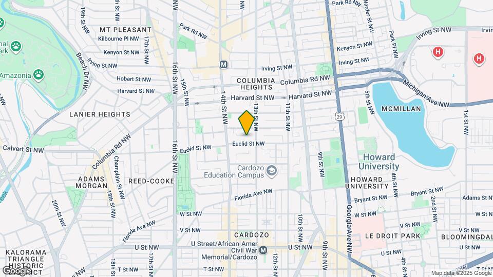 1319 Euclid St NW Map and Location Details