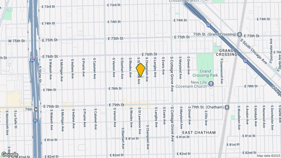 7727 S Saint Lawrence Ave Map and Location Details
