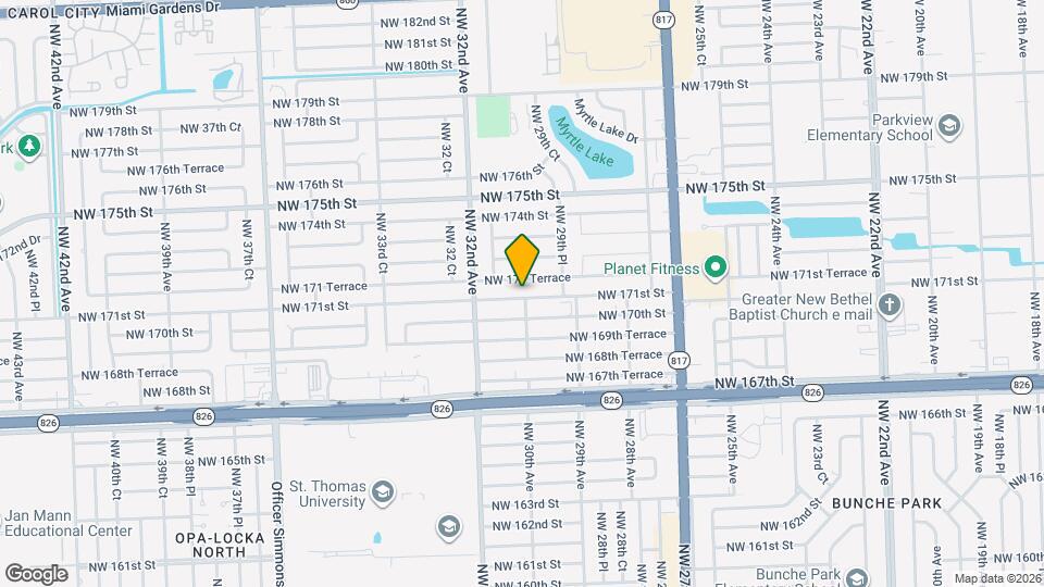 3001 NW 171st St Map and Location Details