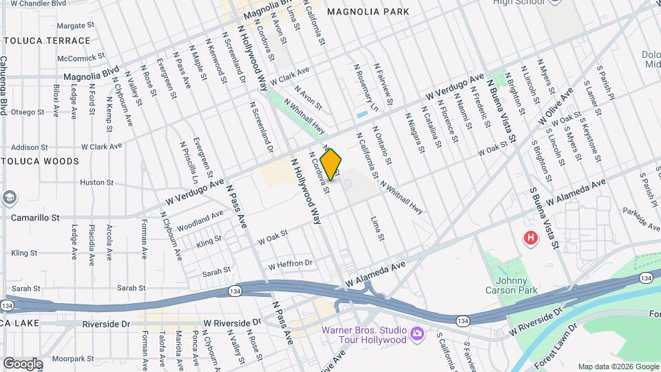 436 N Cordova St Map and Location Details