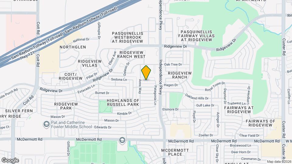 3104 Angus Dr Mapa y Detalles de la Ubicación