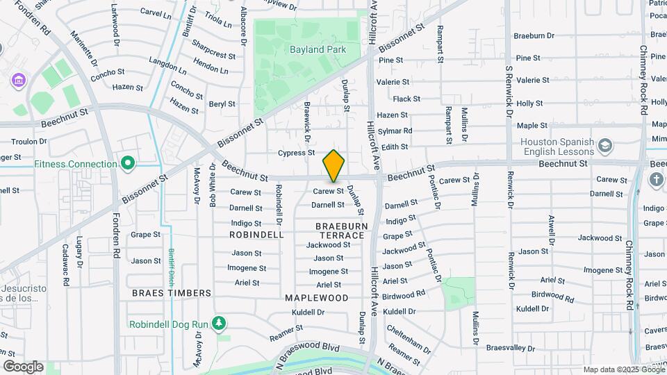 5818 Carew St Map and Location Details