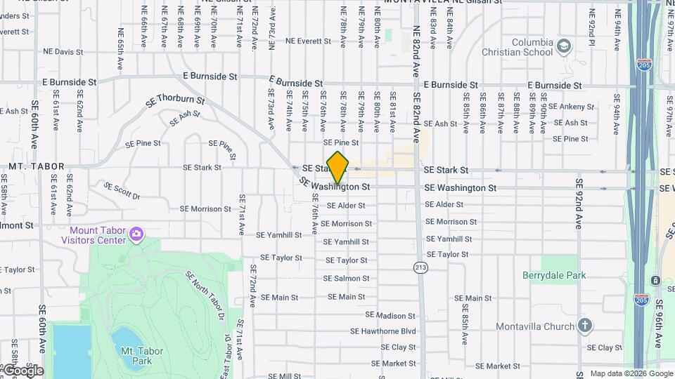 7726 SE Washington St Map and Location Details
