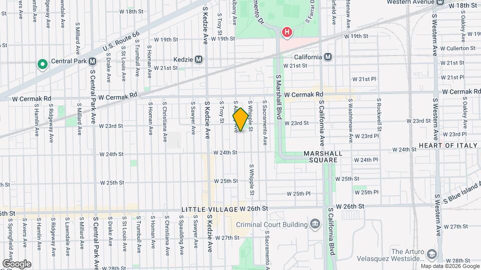 2321 S Albany Ave, Unit G Mapa y Detalles de la Ubicación