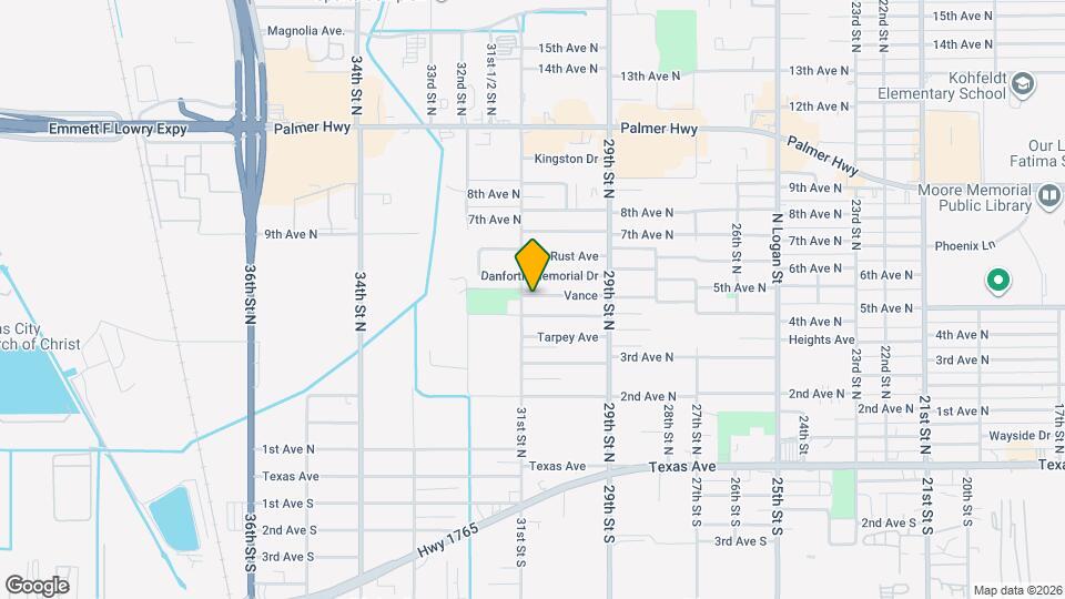 3025 Vance Map and Location Details