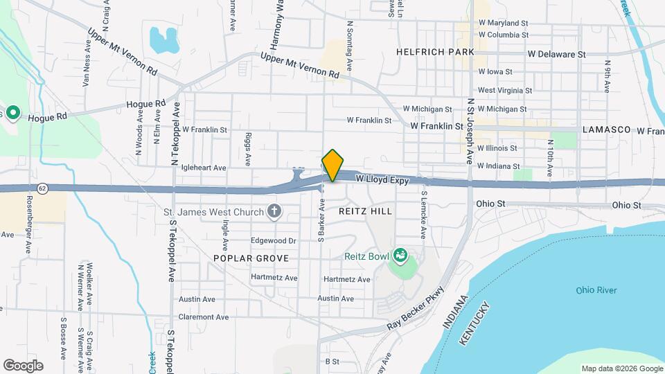 2848 Pennsylvania St Map and Location Details